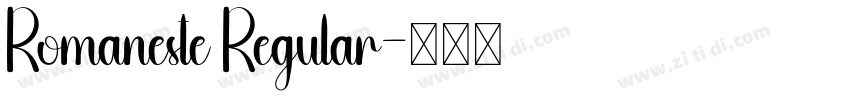 Romaneste Regular字体转换